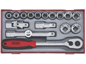 Zestaw kluczy nasadowych 1/2" 6-kątnych Teng Tools TT1218-6