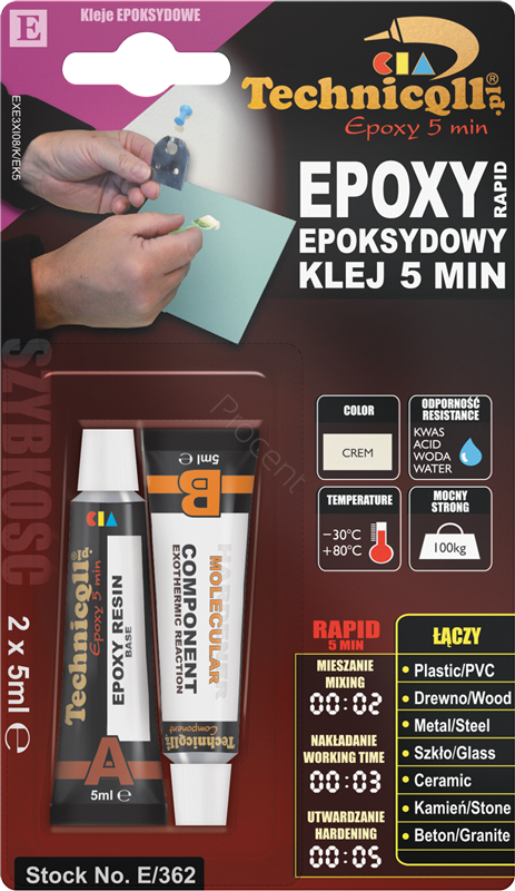 Klej epoksydowy 5min. 2x5ml